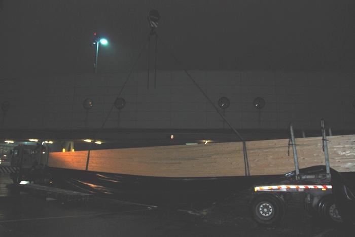 Leimbinder versetzen vom Vorfeld